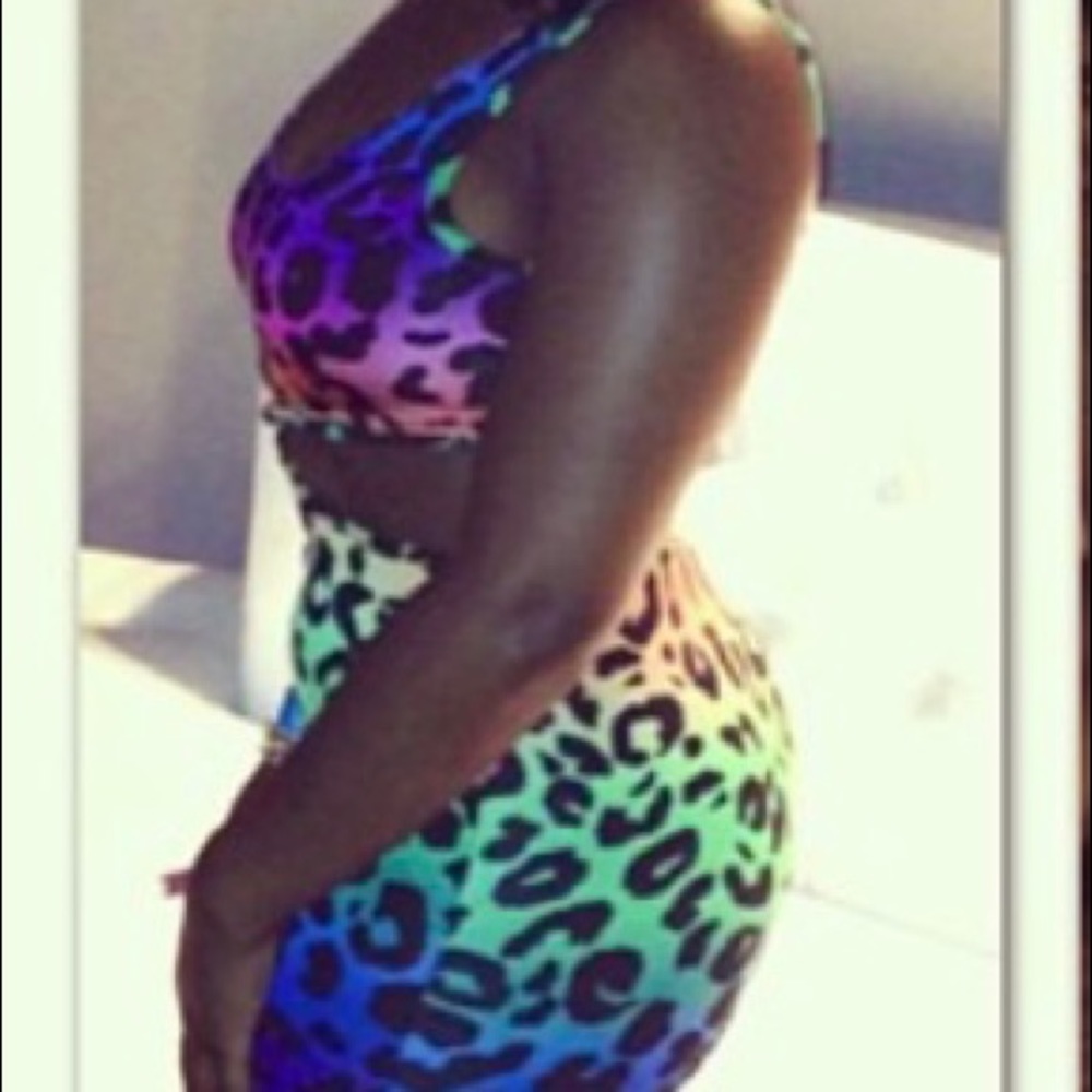 Sexy Multi Color Cheetah Print Dress Size Medium